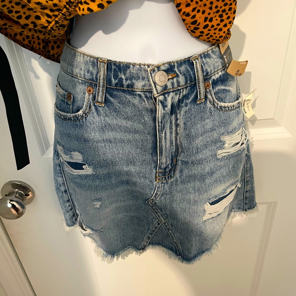 Aero denim skirt